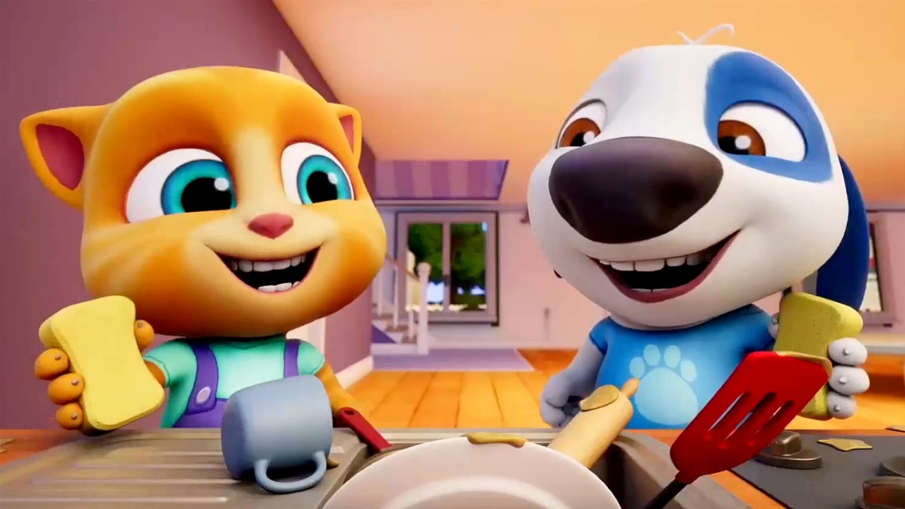 Talking Tom ⭐ Diversão sem sujeira ⭐  Desenhos Animados Engraçados Para Crianças
