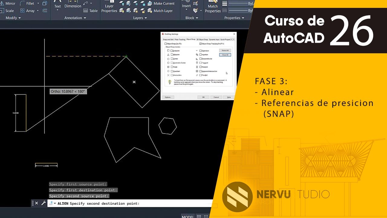 Curso Especial de AutoCAD_26_ALINEAR Y SNAP