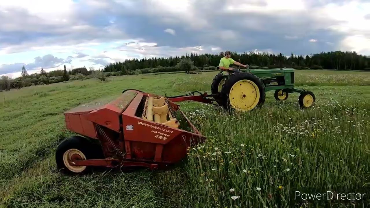 John Deere 50 Cutting Hay