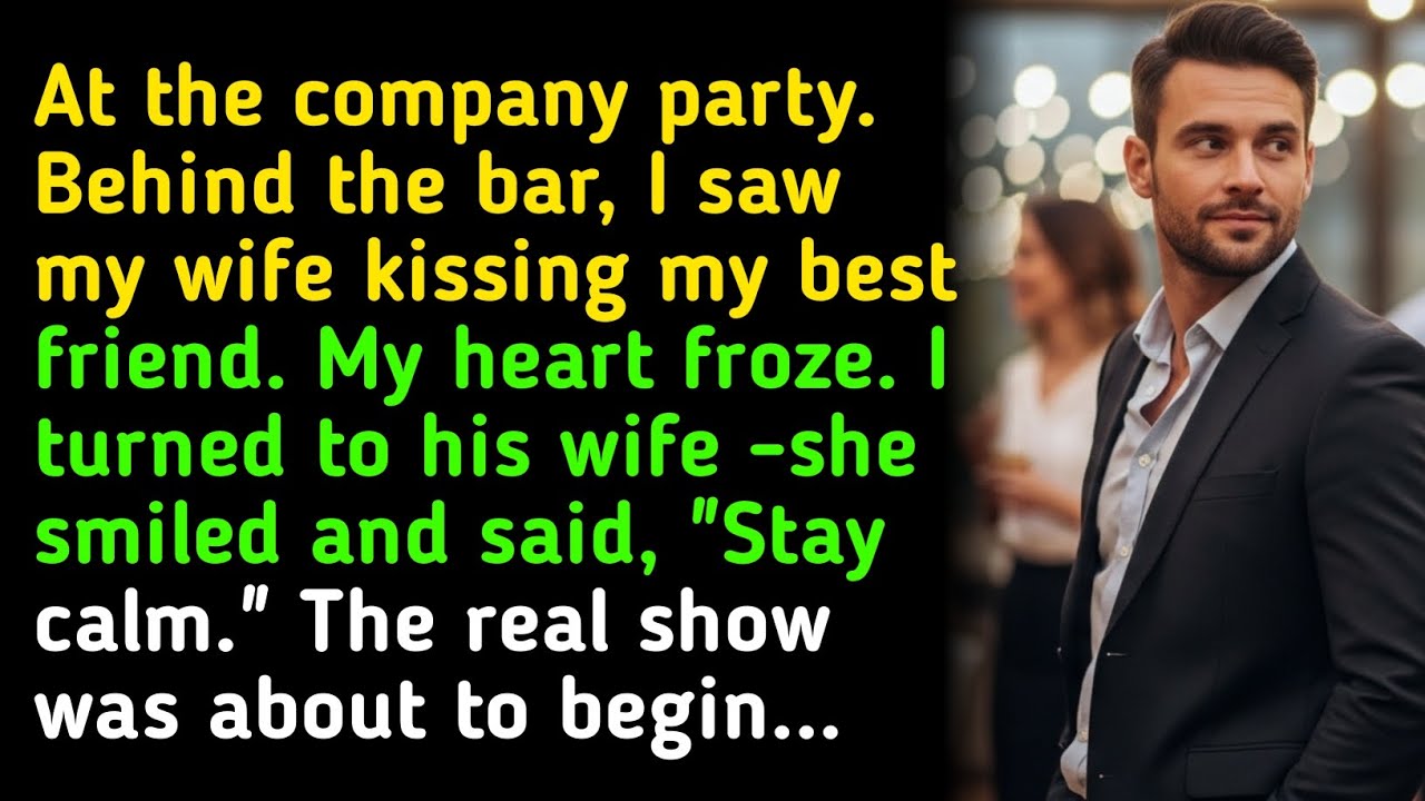 At the company party. Behind the bar, I saw my wife kissing my best friend. My heart froze. I turned