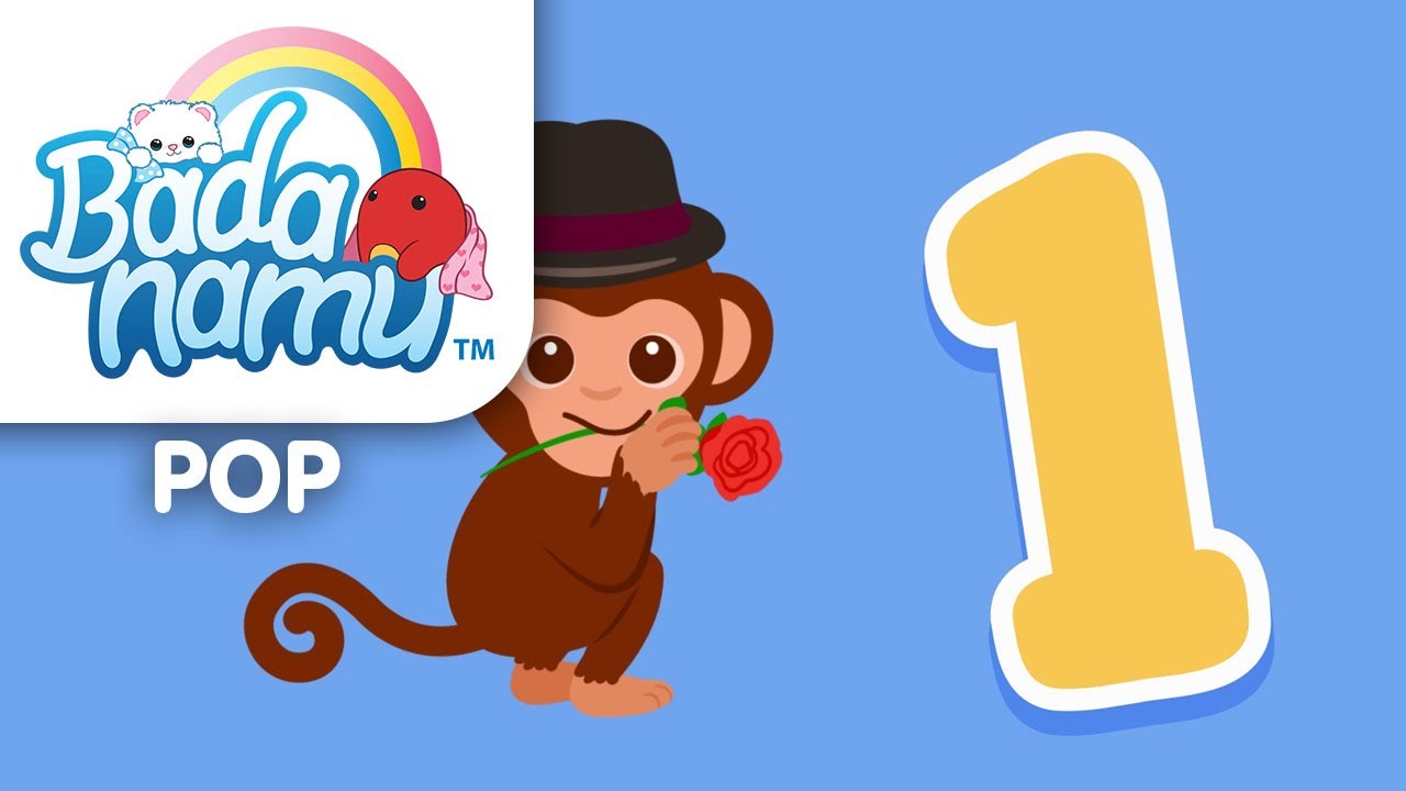 ONE - Funny Monkey - Math Song l Nursery Rhymes & Kids Songs