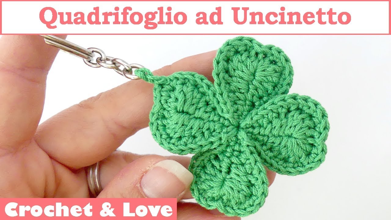Tutorial Quadrifoglio ad Uncinetto (sub. English y Español)