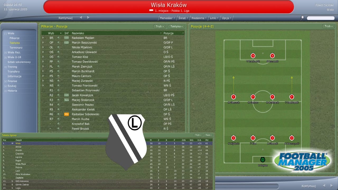 Football Manager 2005 - #5 Wisła Kraków | Wisła mistrzem, Legia spadła z Ekstraklasy !  - odc. 5