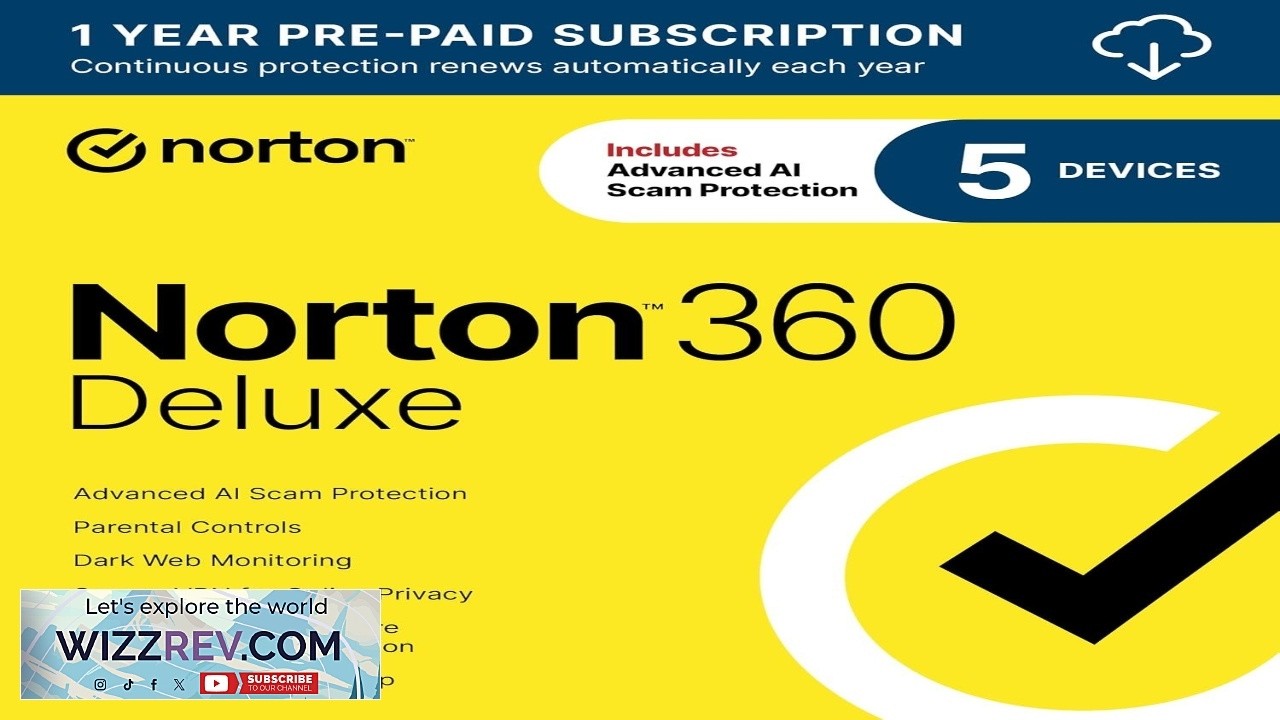 Oprogramowanie antywirusowe Norton 360 Deluxe 2026 Ready dla 5 urządzeń z automatycznym odnawianiem