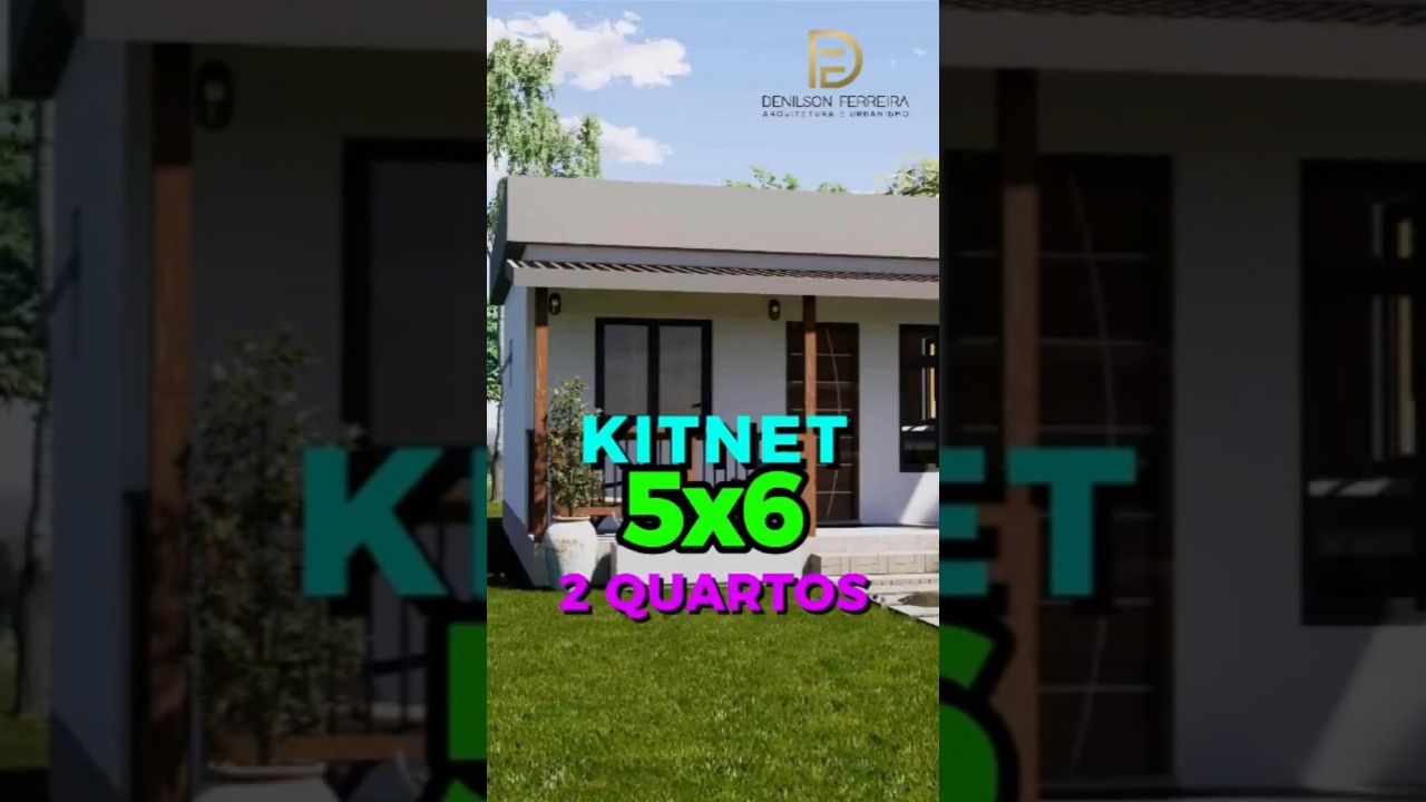 Kitnet 5x6 com 2 quartos | Mini Casa 30 m |  Tiny House | Quitinete | Loft | #horts