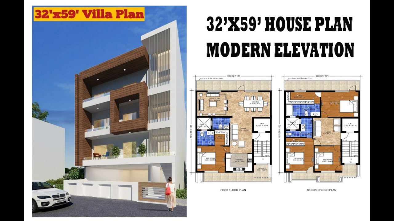 #32x59 Feet Villa Plan #House plan