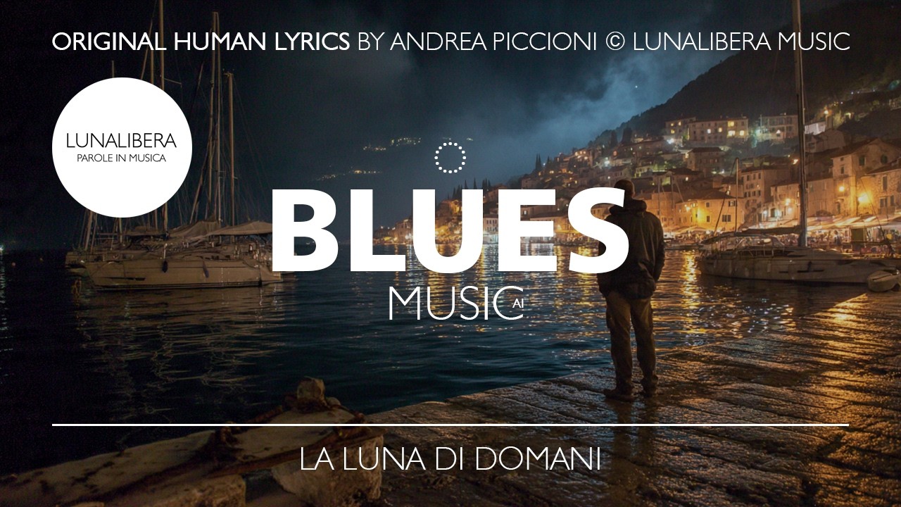 La luna di domani - Brano AI da testo originale #musicaai #poesiaumana #bluesmusic
