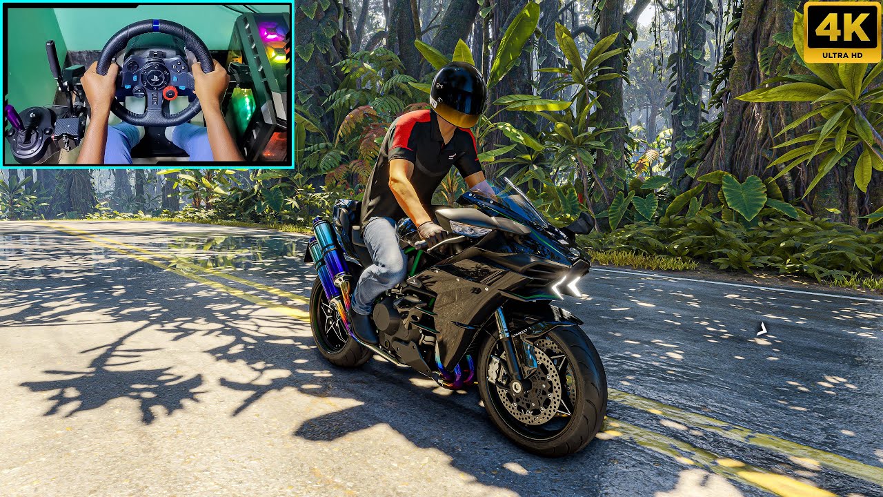 Kawasaki H2R - The Crew Motorfest - Steering Wheel Gameplay 4K