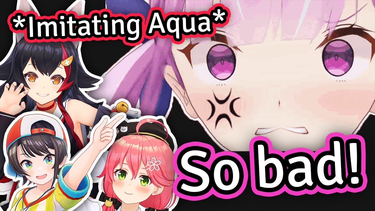 Miko, Subaru and Mio Imitate Aqua And She Doesn't Like It... 【Hololive】【EN Sub】