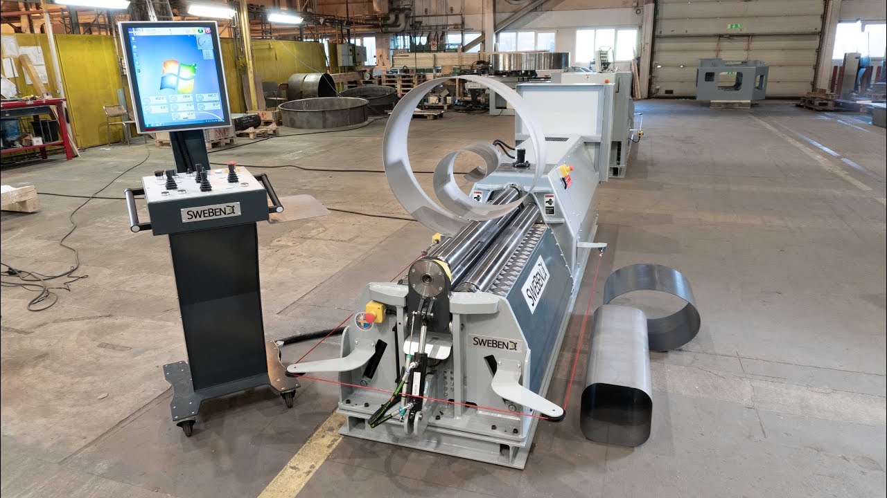 Precise Plate Rolling machine - Spiral Sheet Metal Shaping - PB4-4-4 by SweBend
