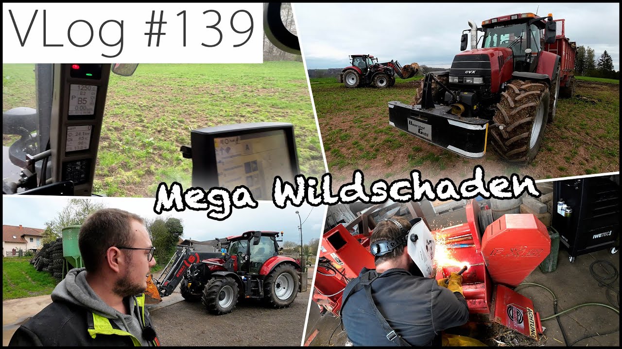 FarmVLOG#139: Der Mulcher wird zerlegt & Domi streut Mist