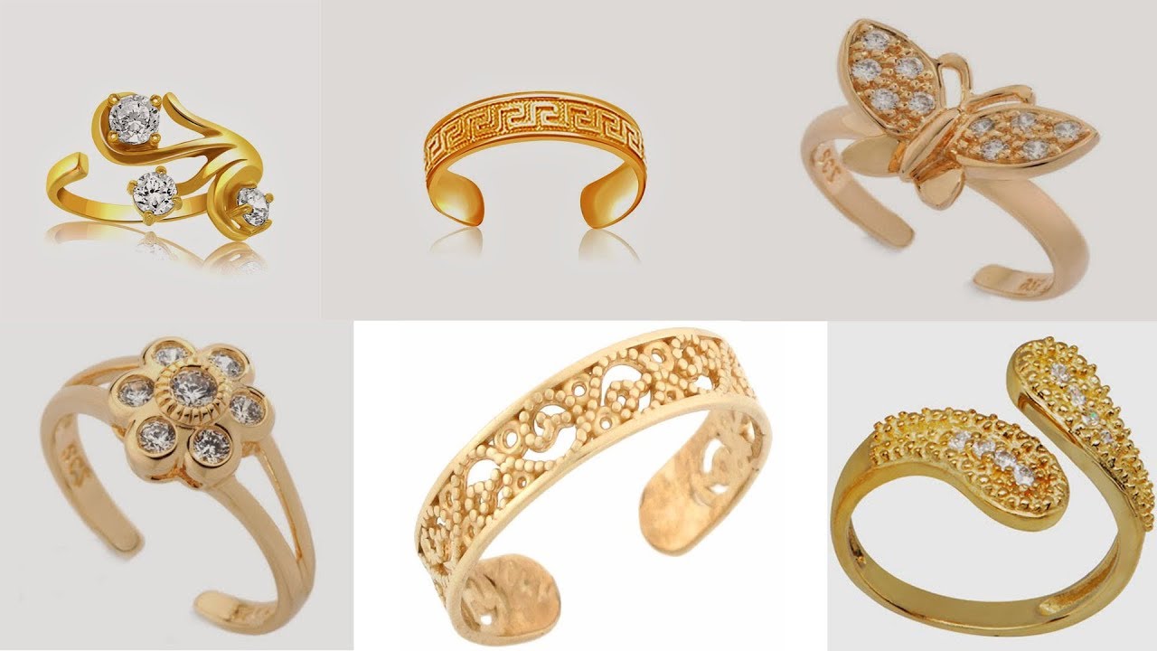 LATEST GOLD TOERING DESIGNS FOR WOMEN, TRENDY TOE RING IN GOLD, TOE RING WITH PRICE, GOLD JEWELLERY