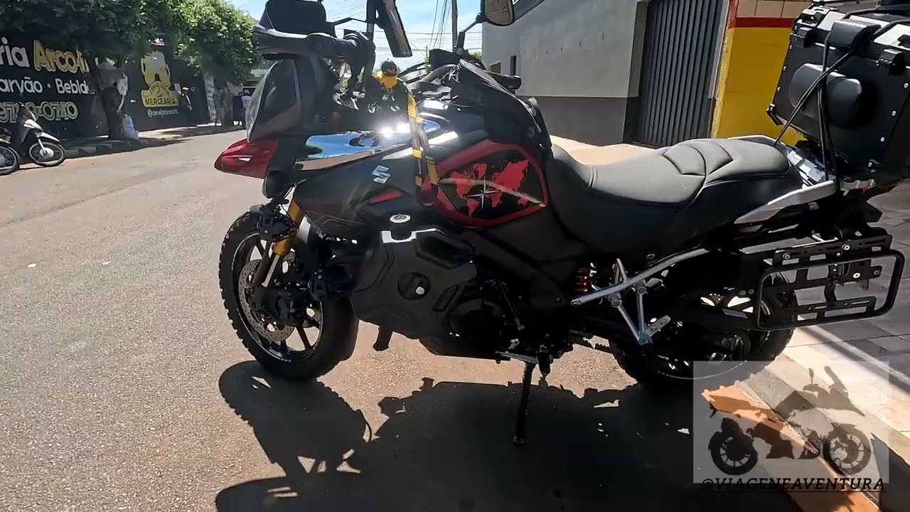V Strom 1000 com pneu MITAS  E-07 BIG TRAIL