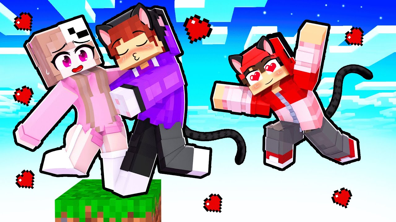SOBREVIVENDO em UM BLOCO de GATINHOS no MINECRAFT!