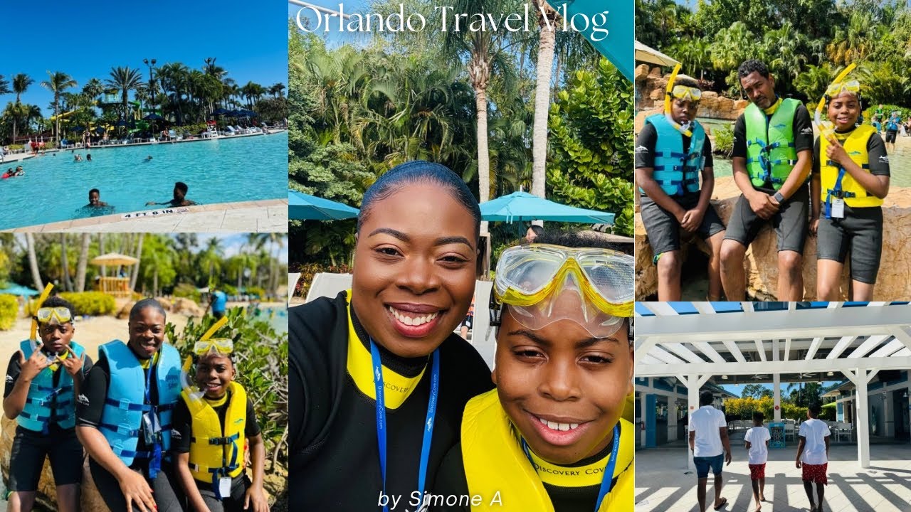 Orlando Travel Vlog || Discovery Cove || The Grove Resort & Water Park Room Tour
