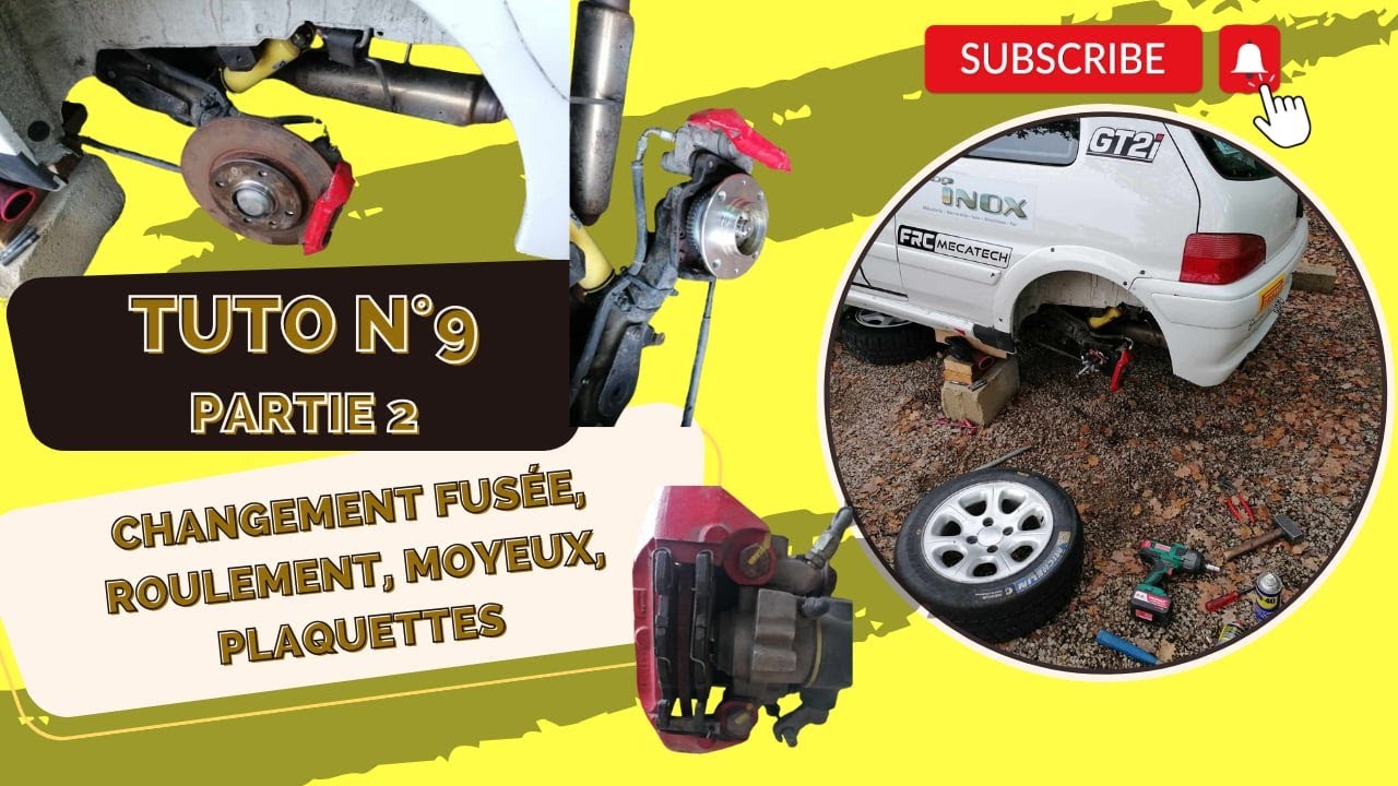 Comment remonter Roulement arrière, Moyeux, Fusée, plaquette Train arrière PSA Peugeot 106 Saxo Ax