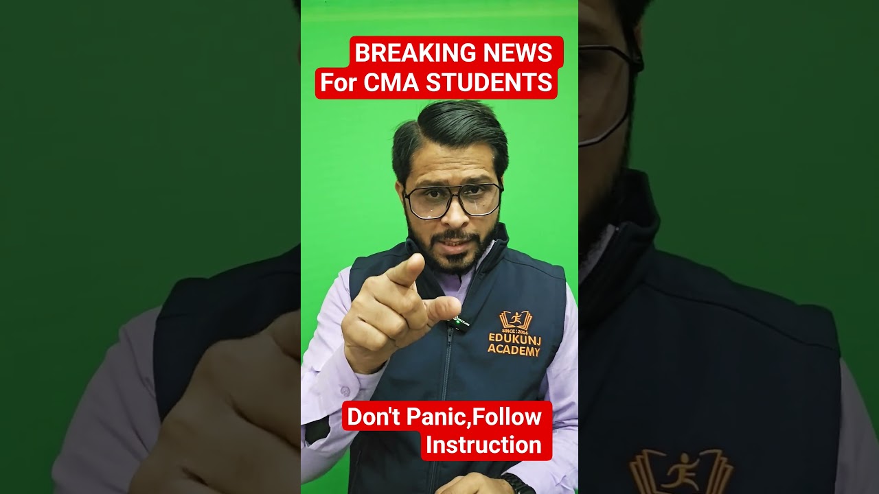 Breaking News For CMA Students | New Syllabus 2026 | 