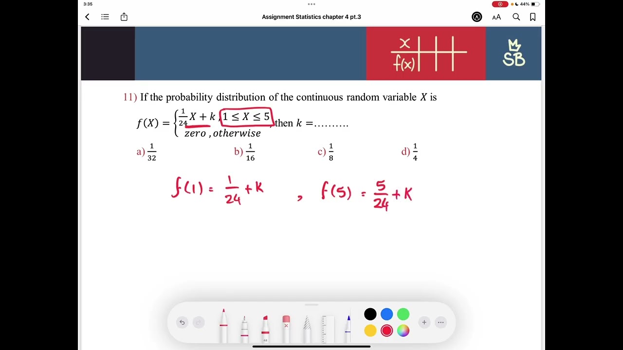 Assignment Statistics Chapter 4 Part 3