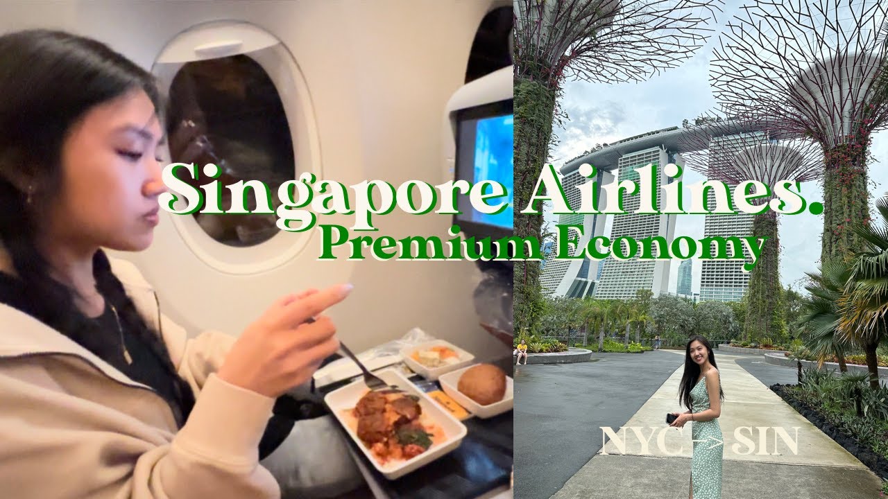 Everything I ate on Singapore Airline Premium Economy ⊹  World&rsquo;s Longest Flight