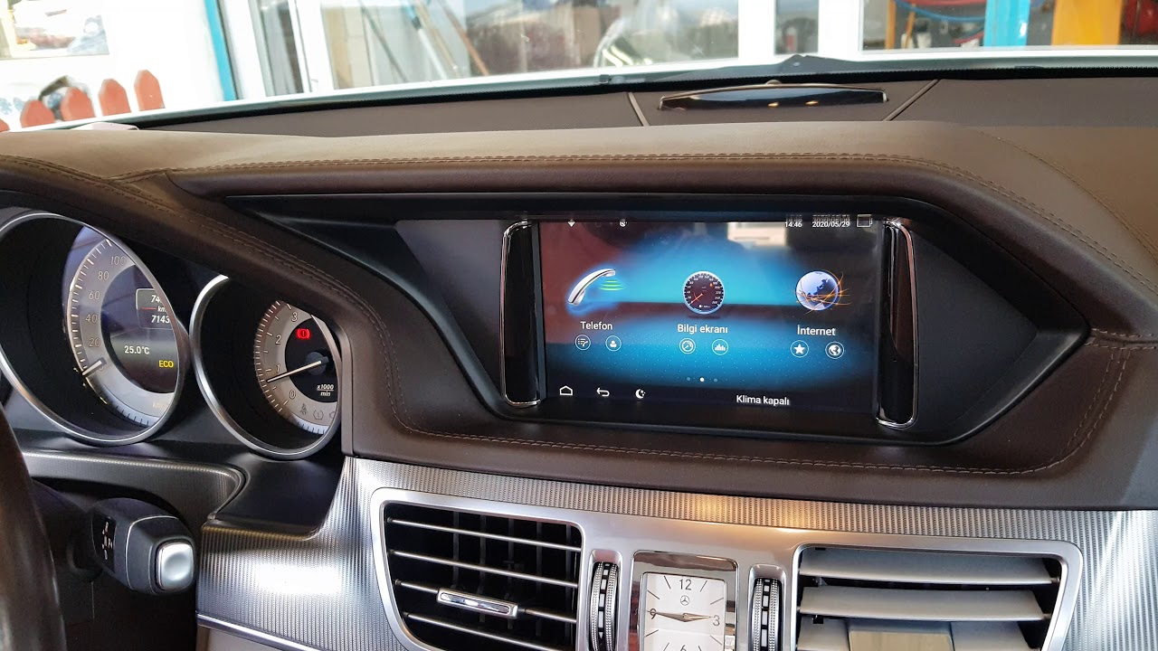 Mercedes E W212 android multimedya navigasyon tv kamera bluetooth youtube internet