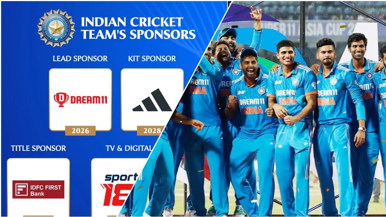 Indian Cricket Team (BCCI) All Sponsors List | Team India Sponsors List Till 2026