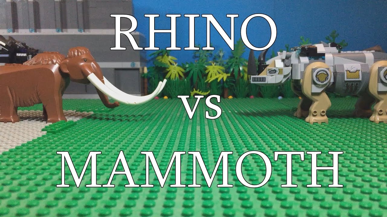 Lego Rhino vs Mammoth