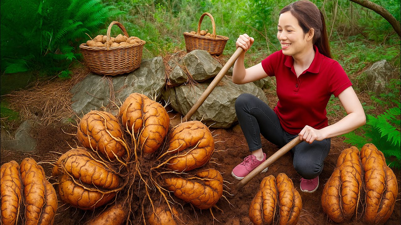 Women Cracked 1000+Kg Giant Black Jackfruit | Stir-Fried Jackfruit Seeds With Egg Sold Out at Market