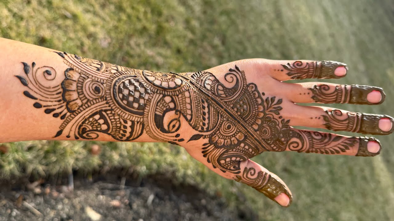 Stunning Arabic Henna Tutorial | Full Back Hand |Easy & Beautiful Arabic Mehndi Design Step by Step🌸
