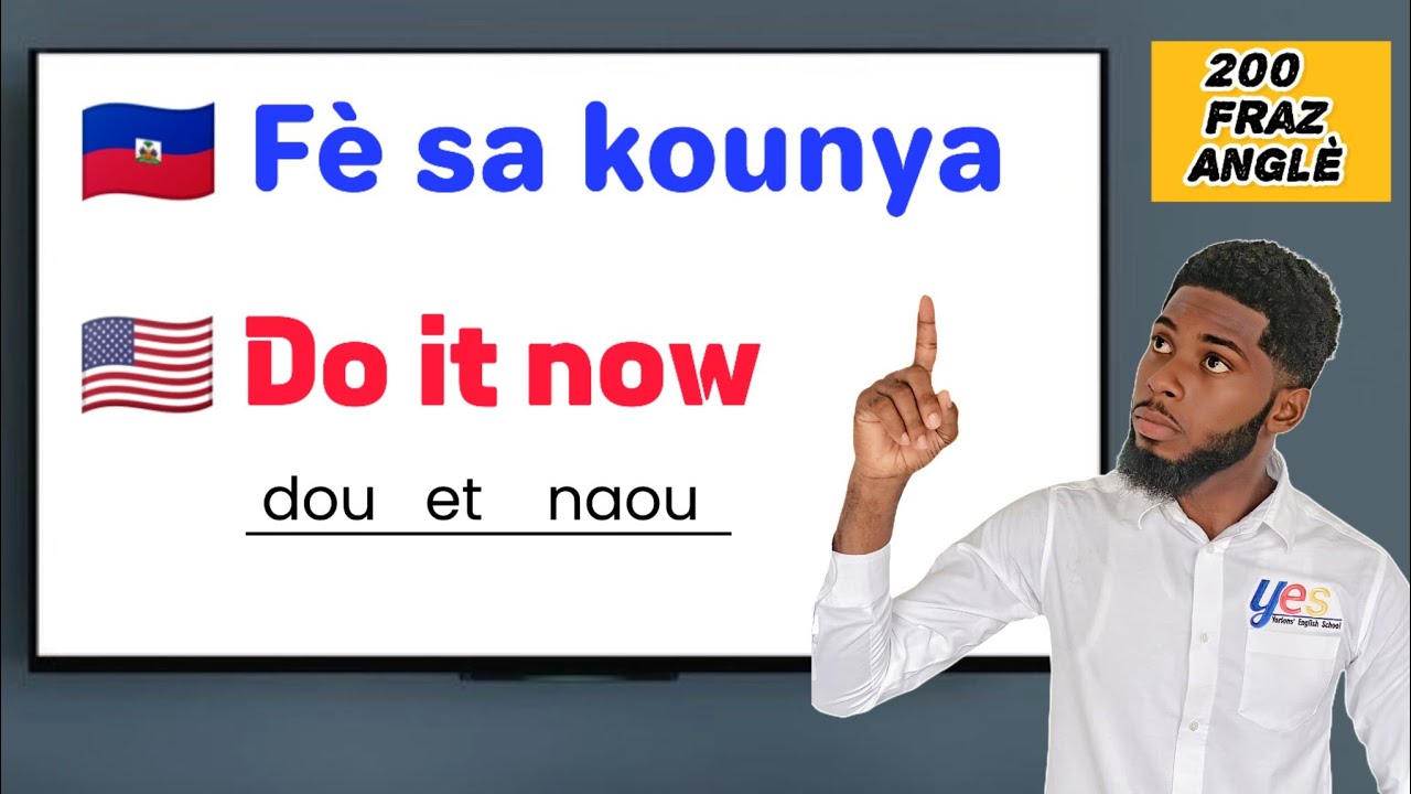 200 Fraz Anglè  American Plis Itilize Lè Yap Pale ak Moun 🇭🇹🇺🇸 | 200 Common English Sentences