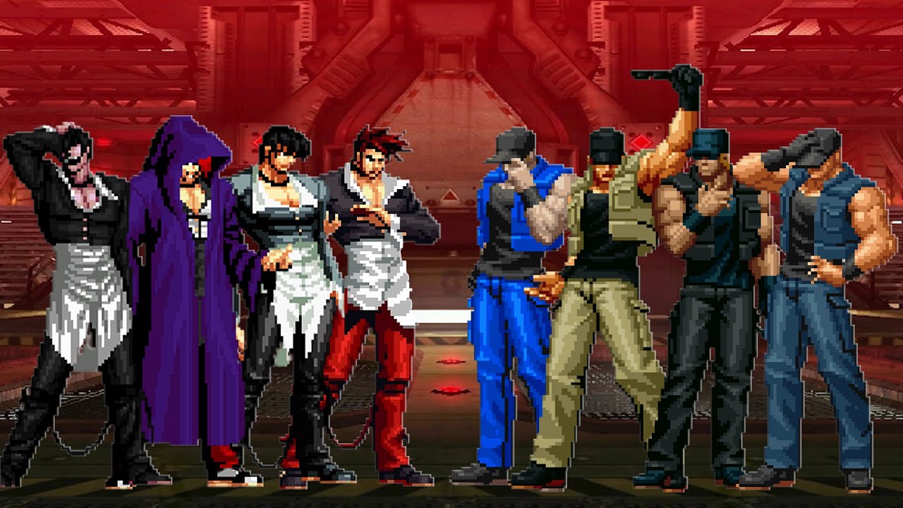 [KOF MUGEN] Iori Yagami Team vs Clark Steel Team