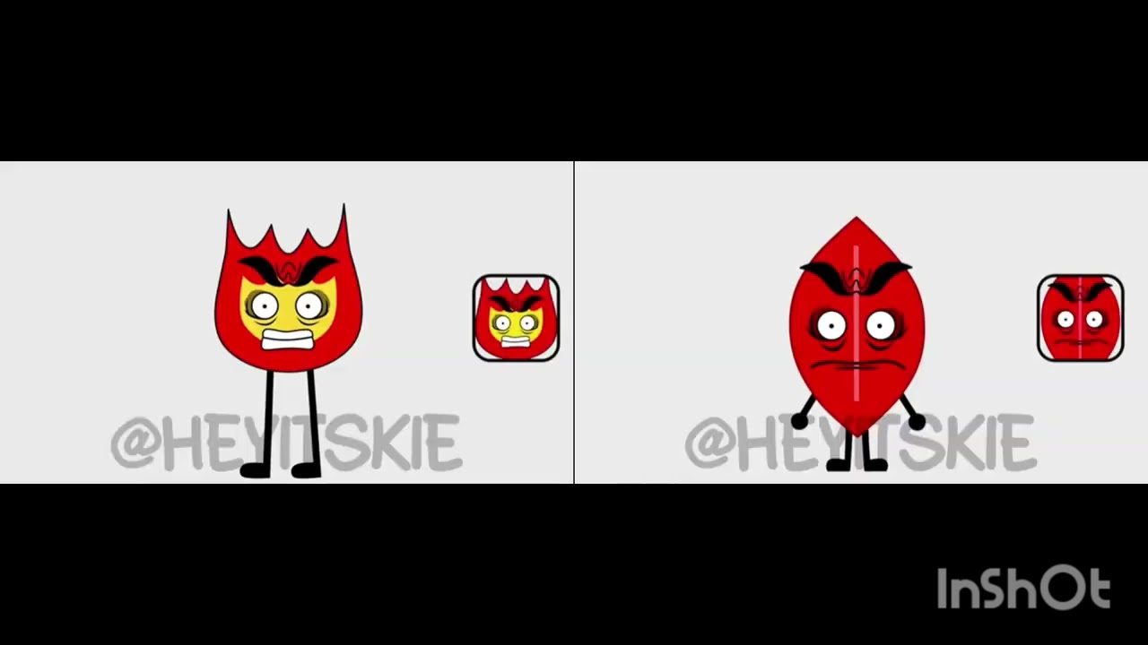My Sprunki OC Firey And Leafy Bfdi Comparison