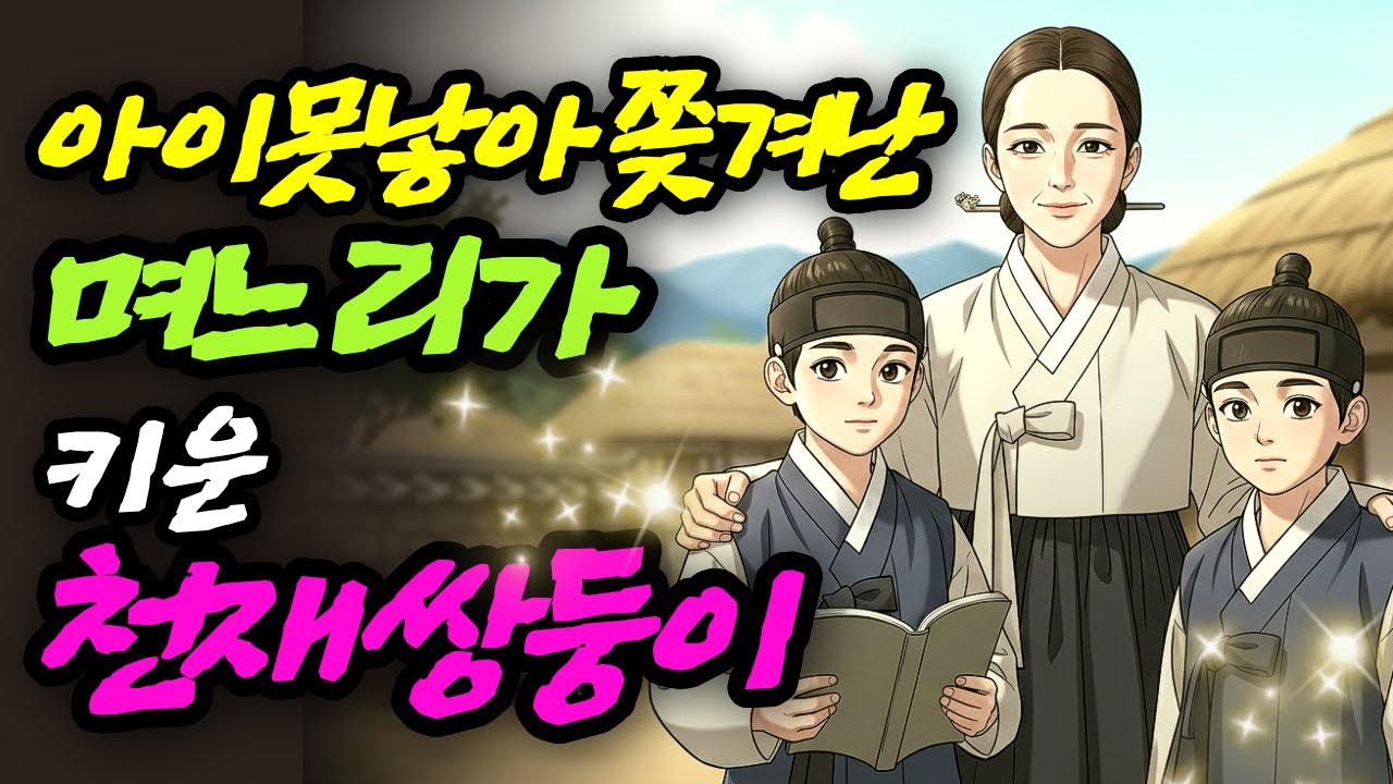아이 못낳아 쫒겨난 며느리가 키운 천재쌍둥이 야담 민담 전설 설화 사연 옛날이야기 오디오북 수면동화
