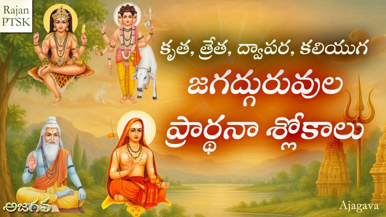 నలుగురు జగద్గురువులు | ప్రార్థనా శ్లోకాలు | Divine Slokas of the Eternal Gurus | Rajan PTSK