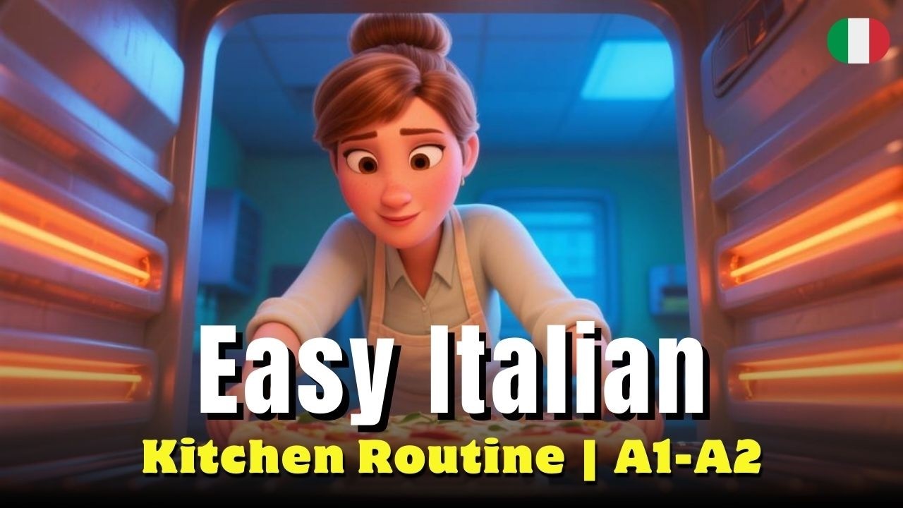 EASY ITALIAN - Kitchen Routine | A1-A2 |  Italian for Beginners