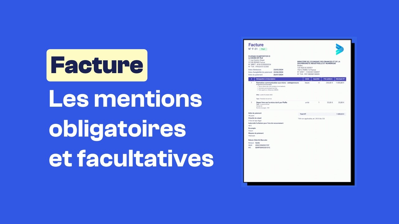 Facture : La liste des mentions obligatoires (et facultatives) à indiquer 🔍
