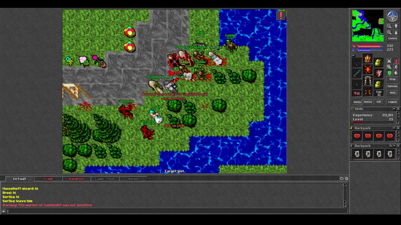 Old Tibia - MS PK + 2 Fire Devil & Tragic Ending (7.4 2005 Selena)