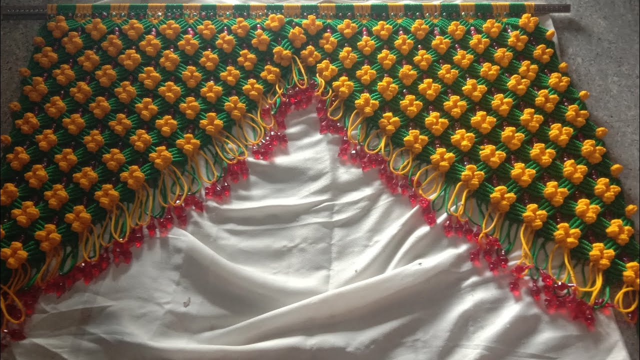   How to make Macrame Toran Flower Design me|| macrame art || macrame toran new design  /asha parmar