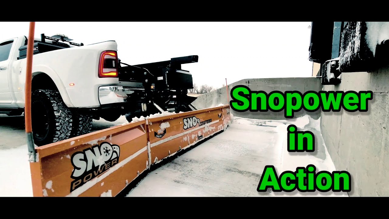 Snopower pull plow plowing last plow of 2020