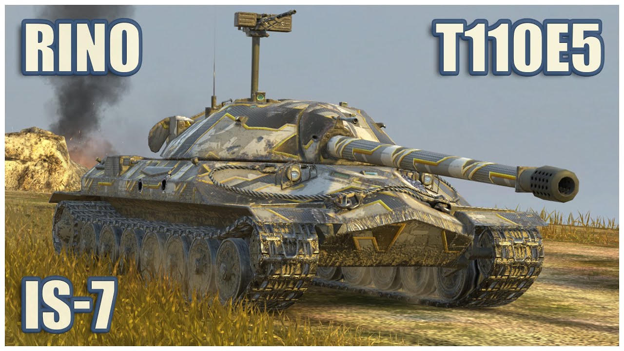 ИС-7, Rinoceronte & T110E5 • WoT Blitz Gameplay