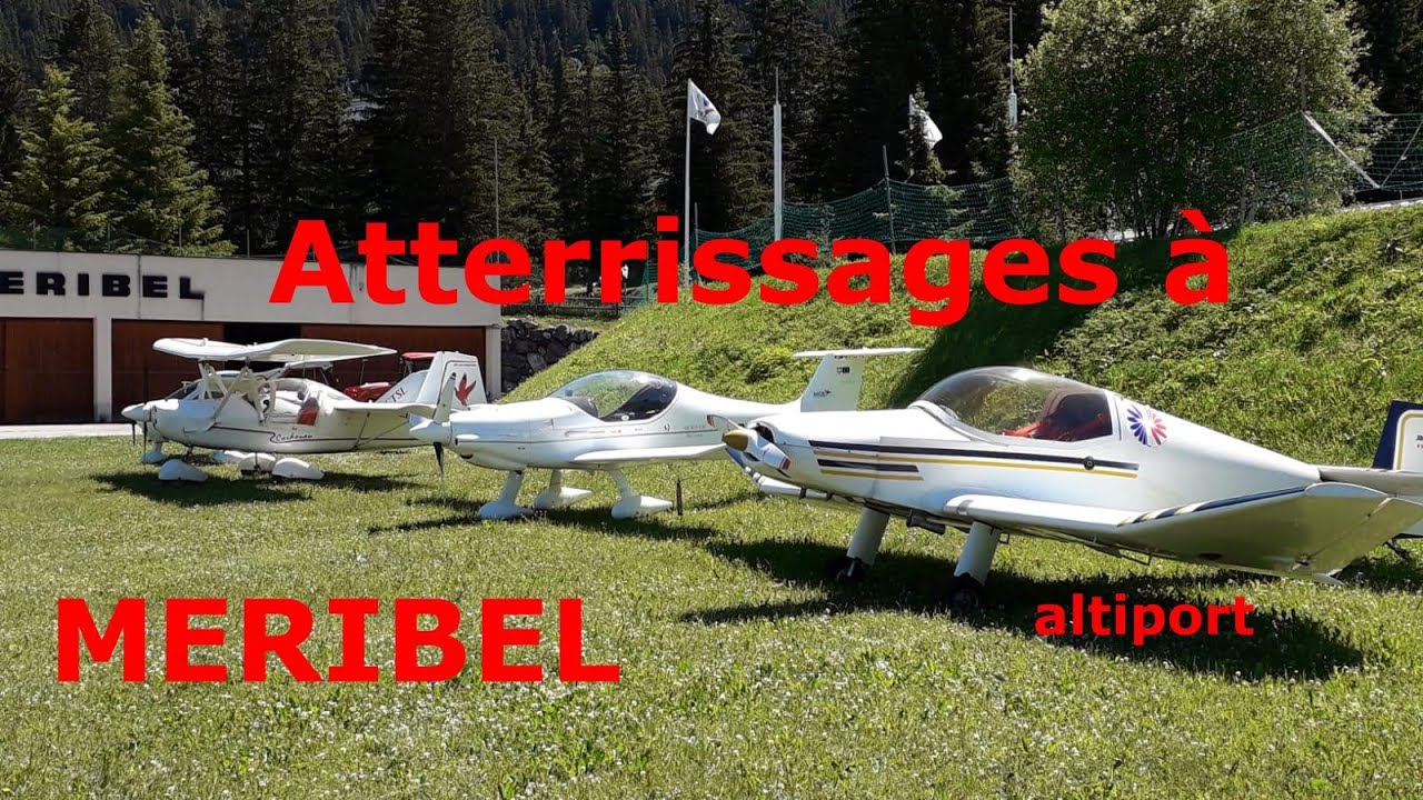Méribel altiport : 3 avions à l'atterrissage