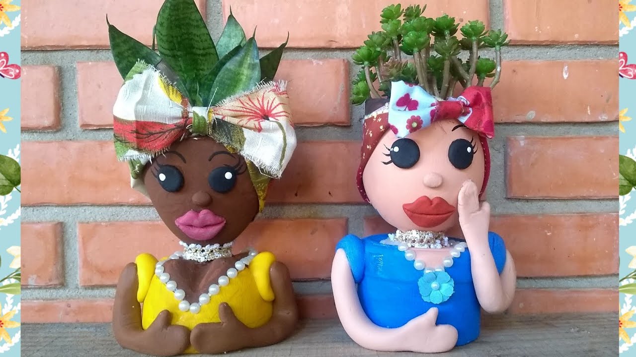 Boneca  Namoradeira Cachepot de Garrafa Pet