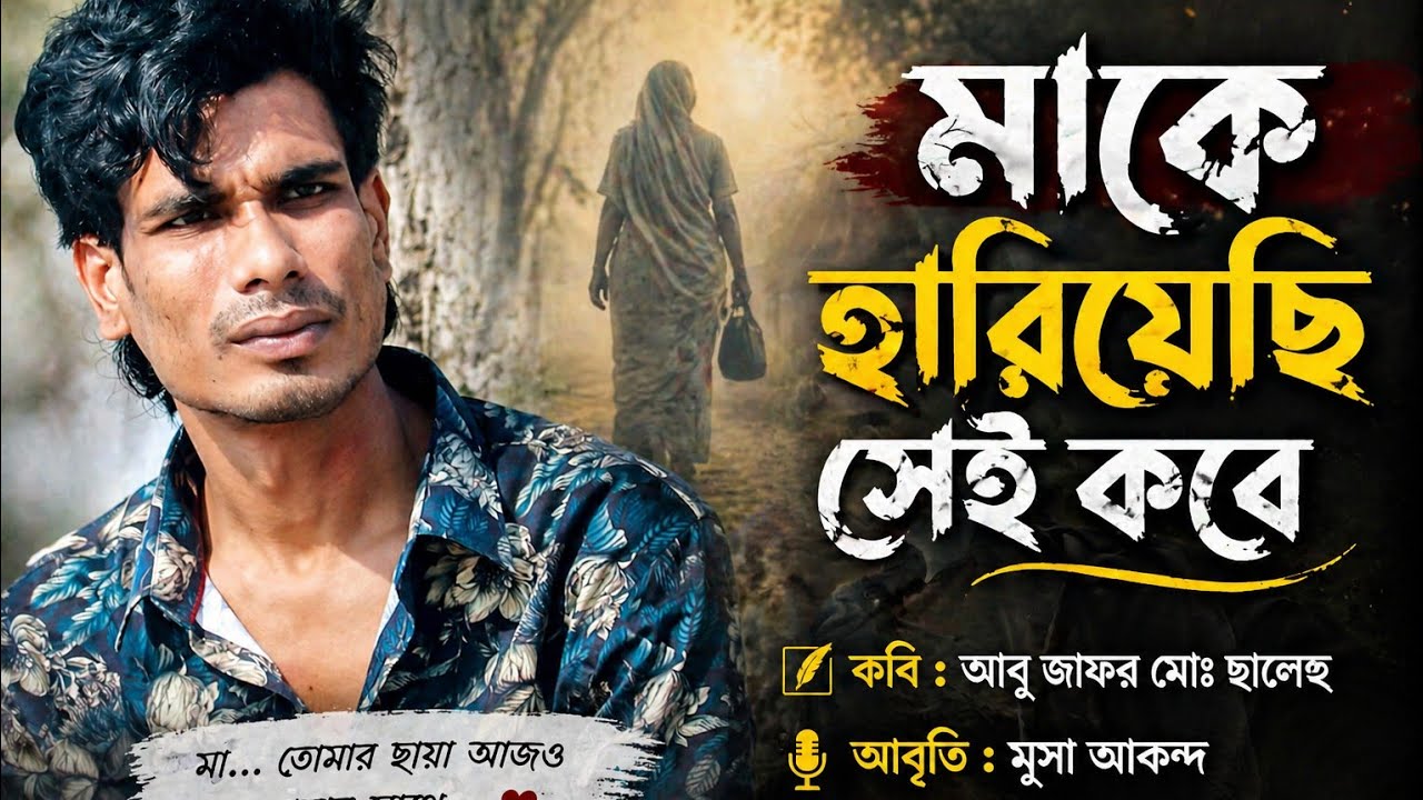 মাকে হারিয়েছি কবে।  কবি আবু জাফর মোঃ ছালেহ্। আবৃত্তি মুসা আকন্দ Musa Akondo abu zafor Mohammad chale
