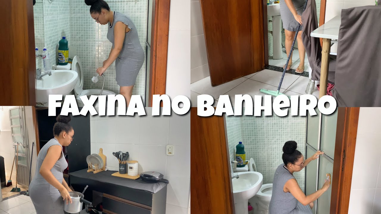 FAXINA NO BANHEIRO |Rotina de uma grávida 
