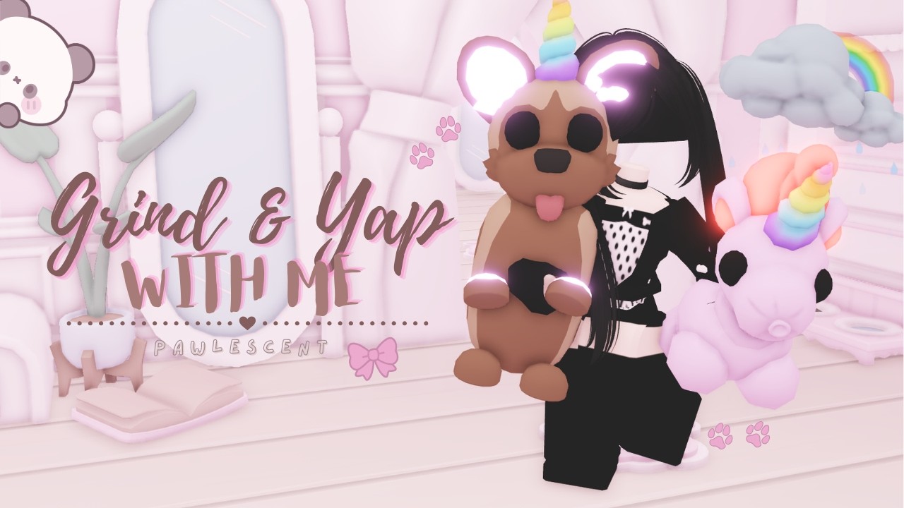 ꒰ grind & yap with me | adopt me ꒱ making a mega river otter ꨄ︎ .ᐟ