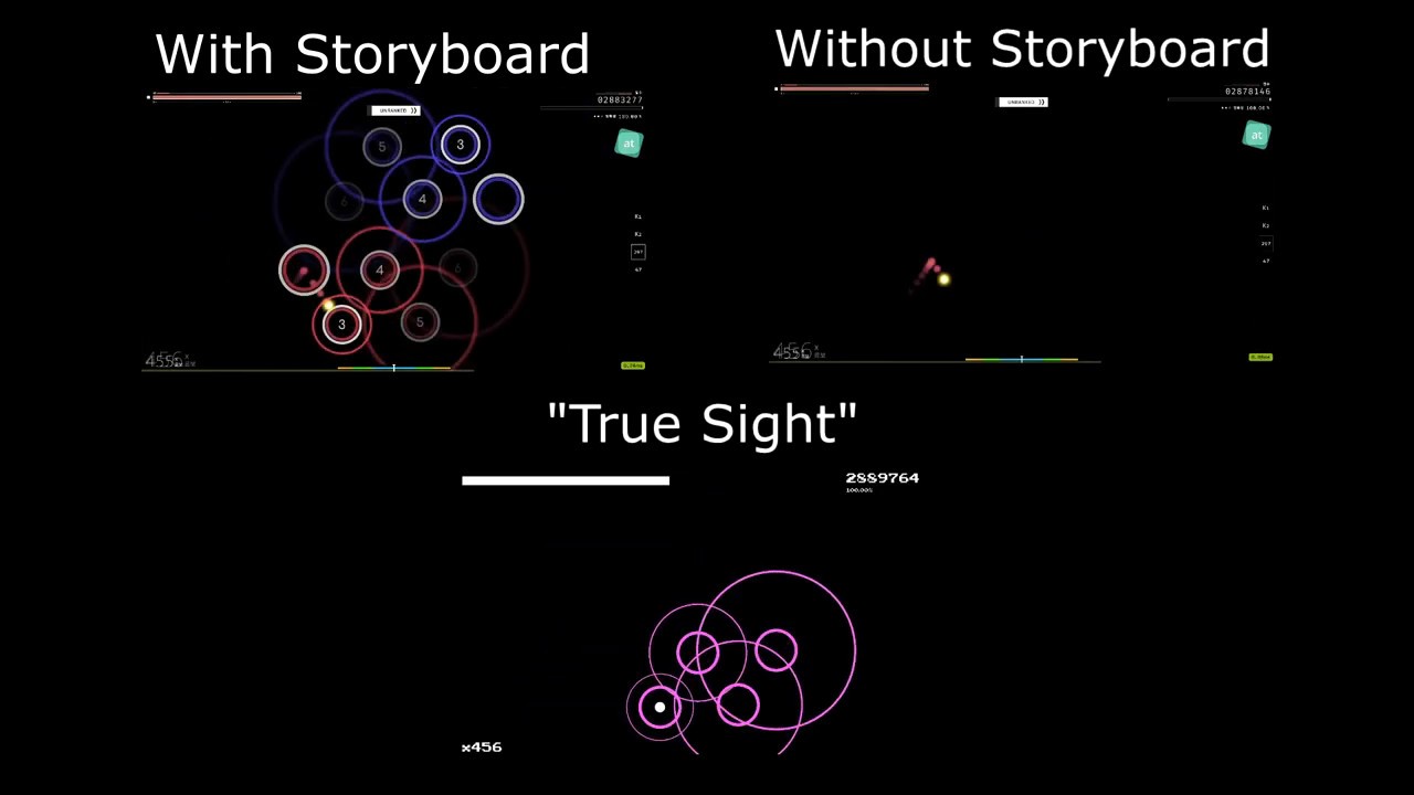 [osu!] Disconnected Hardkore comparison with and without storyboard