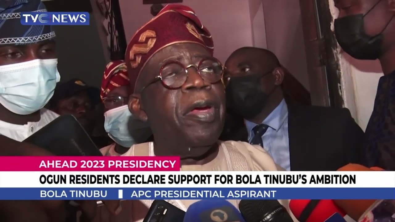 Ogun Residents Declare Support for Tinubu's 2023 Presidential Ambition
