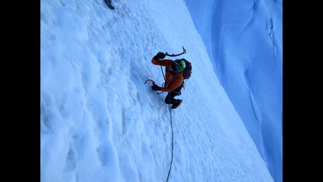 Mt Aspiring South Face, New Route, Shooting Star 5+