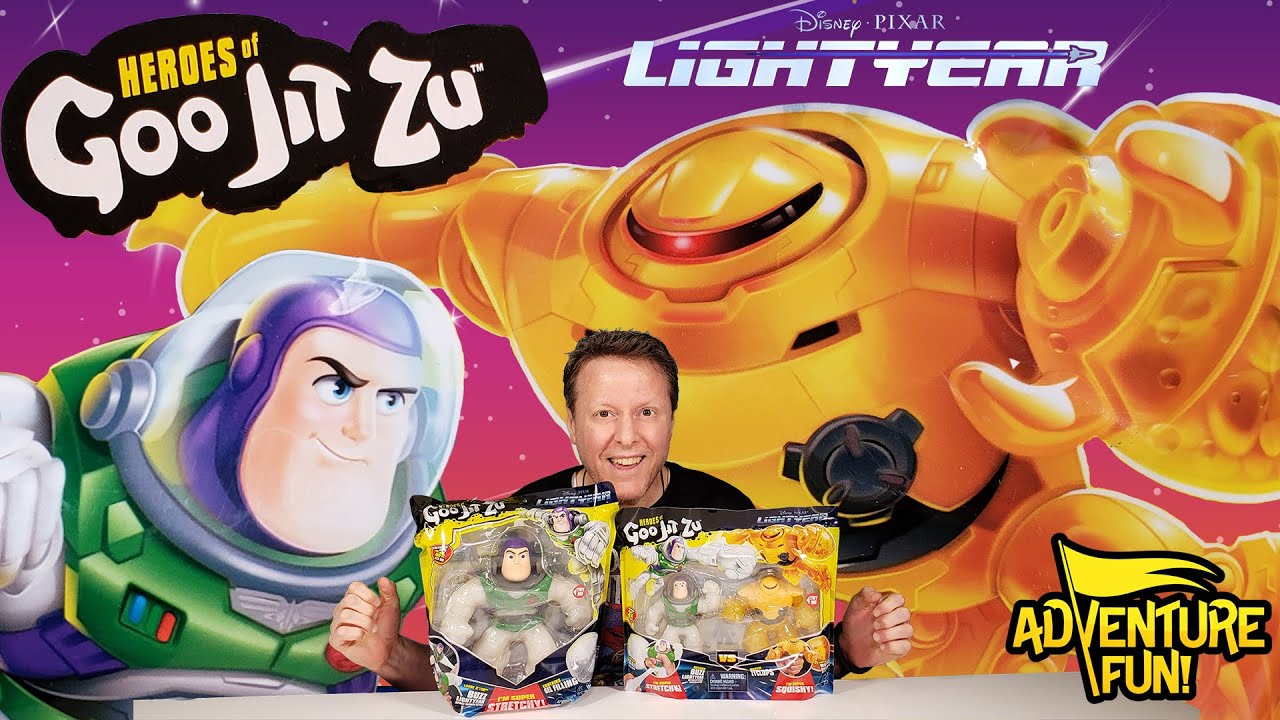 Lightyear Heroes of Goo Jit Zu Buzz Lightyear vs Zyclops Toy Action Figures & Fortnite AdventureFun!