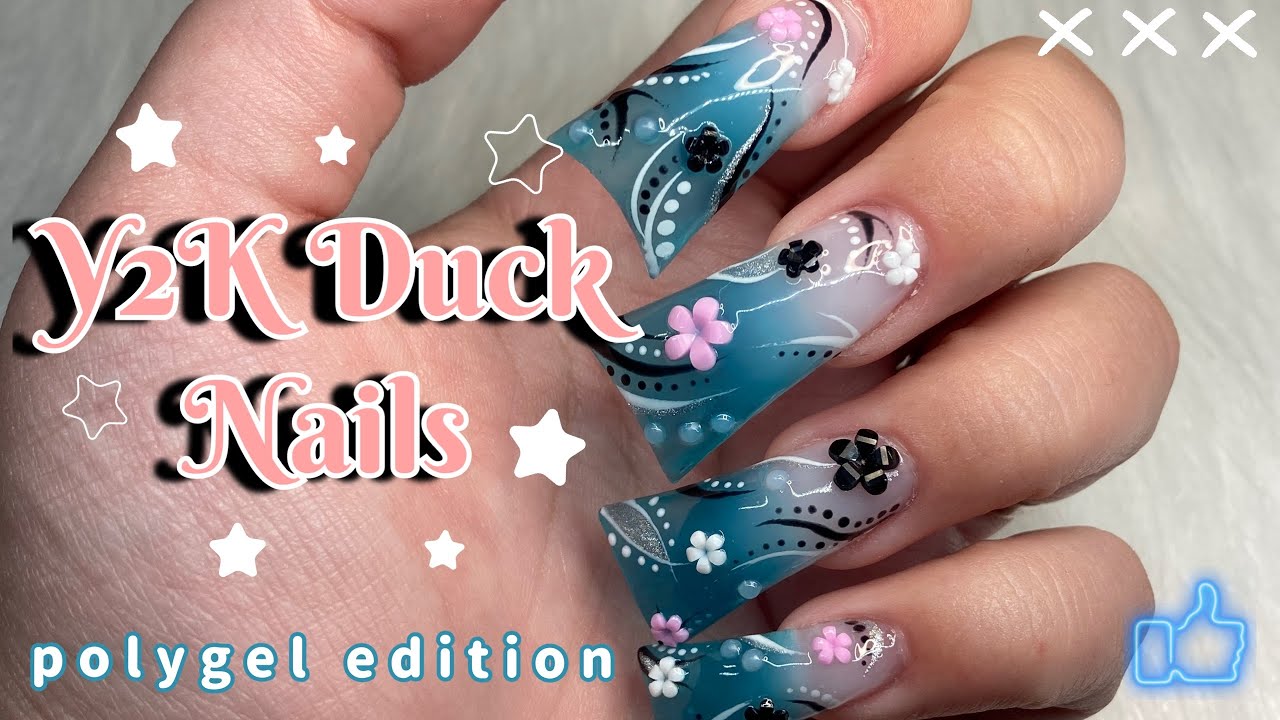 Y2K POLYGEL DUCKIEZ🌸🩵| EASY OMBRE APPLICATION WITH MAKARTT POLYGEL💅| BORN PRETTY JELLY GEL POLISH🔥