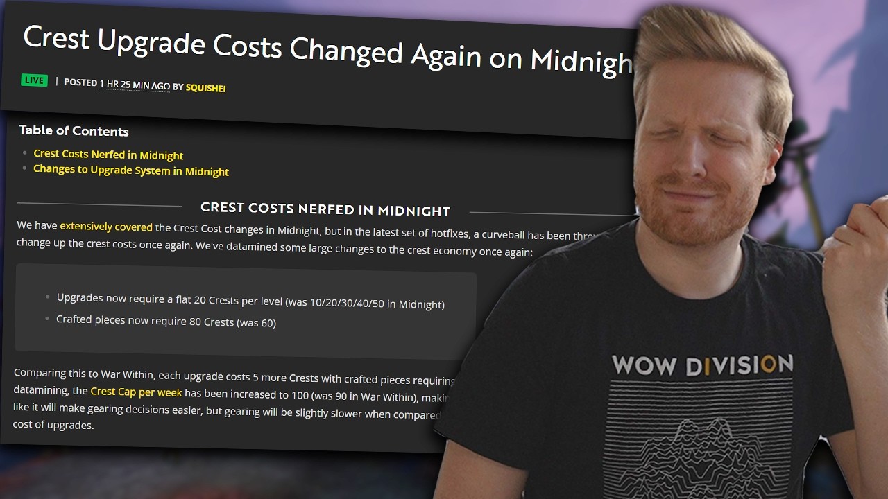 Gear Upgrading in Midnight is Changing (Again) - Crafting Nerfed!